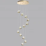 Каскадная люстра Odeon Light Sono 5101/60L под латунь/прозрачный/акрил LED 60W (12*5W) 4000K (220V, на проводе)