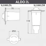 Встраиваемый светильник уличный Fumagalli Aldo 1L2.000.000.AXZ1L (220V, круглые, IP67)