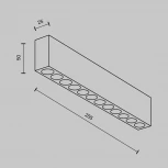 Потолочный линейный светильник светодиодный Maytoni Points C066CL-20W3-6K-W (220V)