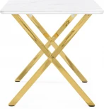 Керамический стол Селена 180 (Селена 3 180х90х77 белый мрамор / золото) Notta арт.572190