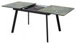 Стол АРУБА 140 ШТОРМ, стекло / ЧЕРНЫЙ