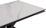 Керамический стол Woodville Бронхольм 140(200)х80х77 белый мрамор / черный 532396