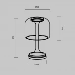 Настольная лампа Maytoni Spirito MOD286TL-L8W3K (LED, 220V, выключатель, гриб)