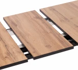 Стол MALTIDO ЛДСП/HPL/металл, 130 х 75+30 75 см, Дуб Вотан/чёрный Tetchair 19745