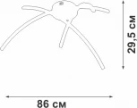 Потолочная люстра светодиодная LED 30Вт, 4000К Vitaluce V2709-1/3PL (220V)