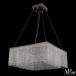 Подвесная люстра светодиодная APL LED Sicilia SH04.52.A.Ni.4000 (220V, хрусталь, на тросе)