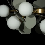 Потолочная люстра на штанге Loft It Matisse 10008/10 Grey (220V, цветы, шарики)