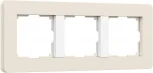 Рамка на 3 поста (айвори/белый, soft-touch) Werkel W0033066 (a067256)