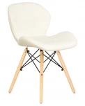 Стул обеденный BUTTERFLY (ножки светлый бук, цвет сиденья кремовый)