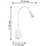 Бра на гибкой ножке для чтения Favourite Murum 1958-1W (LED, 220V, выключатель)