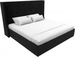 Кровать интерьерная Ларго 200 (Черный/Велюр) Лига Диванов арт.120750