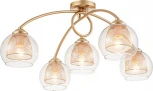 Потолочный люстра 5х40Вт E14, металл/стекло, шампань