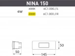 Встраиваемый светильник уличный Fumagalli Nina 6C1.000.000.LYJ1L (220V, IP55)