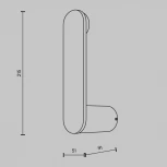 Настенный светильник Maytoni Connect MOD356WL-L4B3K (LED, 220V)