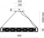 Подвесная люстра Fluorite Festo FL1051-10P (LED, 220V, на тросе, кольцо)