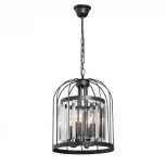 Подвесная люстра Vitaluce V5145-1/4 (220V, хрусталь, на тросе, свеча, круглые)