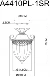 Потолочная люстра Arte Lamp Schelenberg A4410PL-1SR (220V)