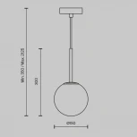 Подвесной светильник Basic form MOD321PL-01B Maytoni (220V, на проводе, шар)