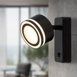 Спот для чтения с выключателем ЭРА WL49 BK