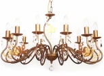 Подвесная люстра Doge Luce 520L12GD (220V, на цепи, подсвечник, свеча)