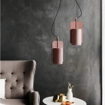 Подвесной бетонный светильник Skovl B Терракот ImperiumLoft Skovl01 (186771-26) (220V, на тросе, круглые)