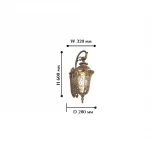 Настенный фонарь уличный Favourite Luxus 1495-1W