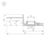 Профиль PAK-EDGE-SLIM-2000 (Алюминий) 023783 Arlight