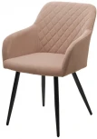 Стул BRANDY 505-4 Латте, велюр беспальчиковый" / черный каркас, М-City"