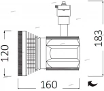 Трековый светильник Arte Lamp Pianta A6118PL-1BK