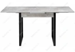 Стол Woodville Форли бетон / черный матовый 424177
