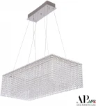 Подвесная люстра светодиодная APL LED Sicilia SH05.74.A.Ni.4000 (220V, хрусталь, на тросе)