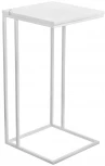 Придиванный столик Loft 35x35см, белый мрамор с белыми ножками Bradex Home RF 0356