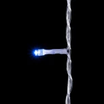 Гирлянда Занавес 2 x 2 м Синий с Мерцанием Белого Диода 220В, 400 LED, Провод Прозрачный ПВХ, IP54