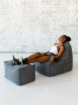 Кресло Dreambag Манхеттен Графит с Пуфом 1423703