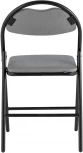 Стул складной Hagen велюр серый каркас черный УТ000036892