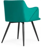 Стул Woodville на металлокаркасе Эджелл зеленый / черный 551068