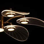 Потолочное люстра на штанге DeMarkt Гэлэкси 632017807 (LED, 220V, пульт управления, лепестки)