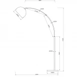 Торшер изогнутый Arte Lamp Paolo A5822PN-1SS (220V)