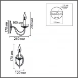 Бра Lumion Incanto 8034/1W металл/стекло, хром/прозрачный E14 1*40W 220V (подсвечник, свеча)
