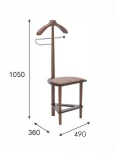 Вешалка костюмная с сиденьем В 26Н средне-коричневый от фабрики Mebelik