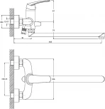 Смеситель 1 Orange Alfi M18-211cr универсальный