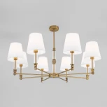 Потолочная люстра Wi-Fi на штанге Eurosvet Conso 60145/8 латунь (220V, управление смартфоном, голосовое управление, умный дом - Minimir Home, Алиса, Маруся, Салют)