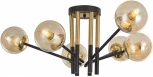 Потолочная люстра на штанге Arte Milano Neapolis-73708 273708/6 BK/GD (220V, шар, молекулы)