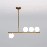 Потолочная люстра на штанге Fredo 70146/4 латунь Eurosvet (220V, на тросе, шарики)