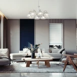 Подвесная люстра Arte Milano AM349737 349737/8 WT+G (220V, на цепи)