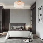 Потолочная люстра хрустальная на штанге Arte Milano Sorrento-8909 378909/6/50/490 GD (220V)