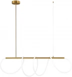 Потолочная люстра на штанге светодиодная с гибким неоном Loft It Thread 10388P/A Brass (220V)