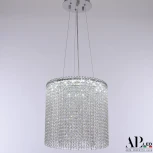 Подвесная люстра светодиодная с пультом APL LED Sicilia SH01.35.A.LED-DIM.Ni (220V, хрусталь, на тросе)