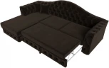 Диван угловой Артис левый угол (Коричневый/Микровельвет) Лига Диванов арт.121597L