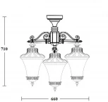 Потолочный светильник уличный Oasis Light ELBA 86470A/3 02 Bl (220V, фонарь, IP44)